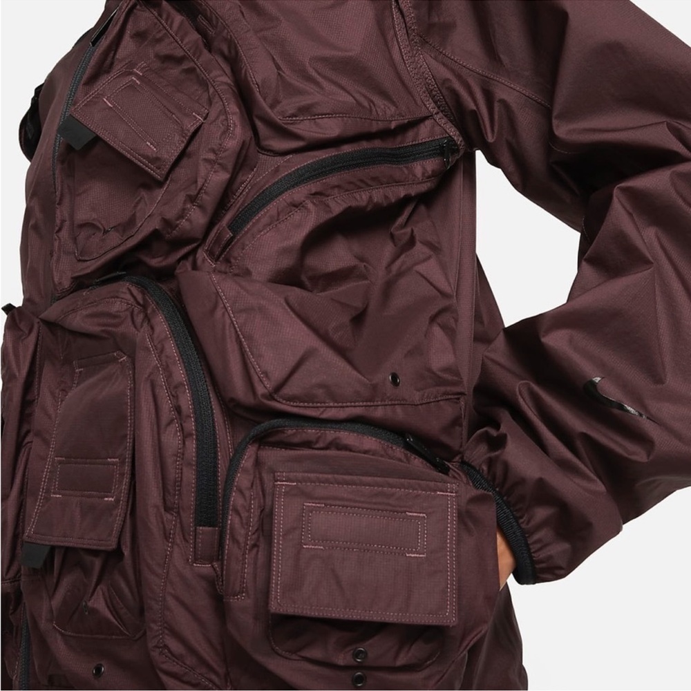 Nike X NOCTA Men's Drake Deep Pockets Track Jacket Dark Wine Size S - Picture 5 of 16